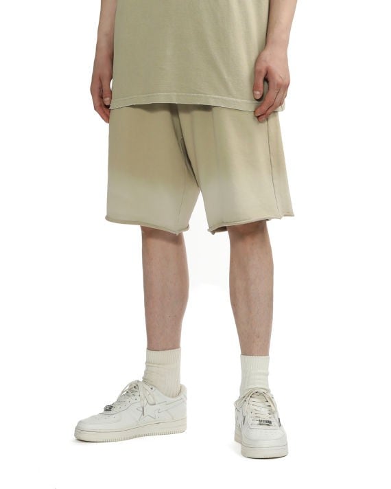 IZZUE - Spray distress shorts beige - BACKSTAGE - باك ستيج - BACKSTAGE باك ستيج your go-to destination for discovering the finest brands that cater to every taste and occasion in KSA and Middle East.