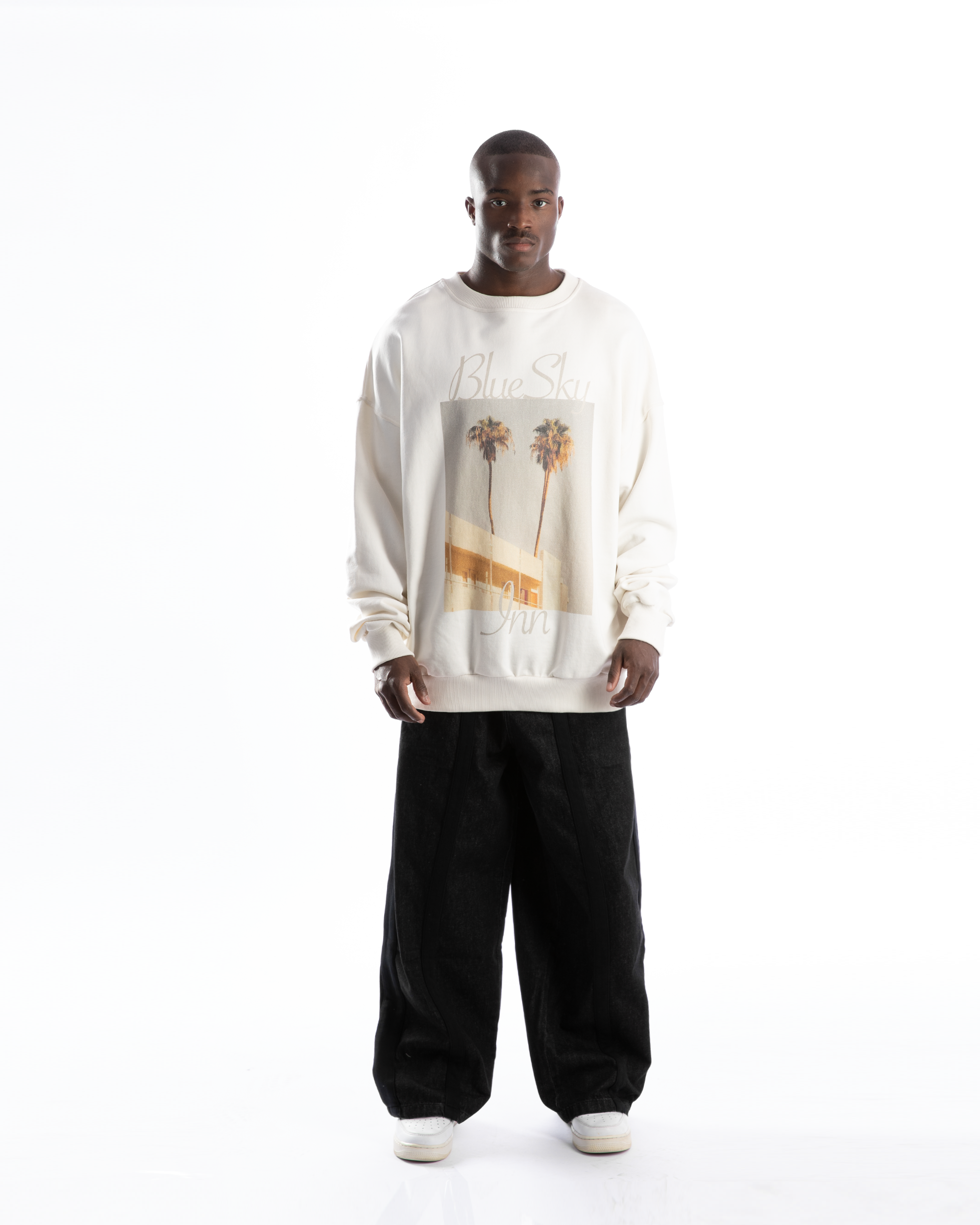 blue sky sweatshirt - BACKSTAGE - باك ستيج - BACKSTAGE باك ستيج your go-to destination for discovering the finest brands that cater to every taste and occasion in KSA and Middle East.