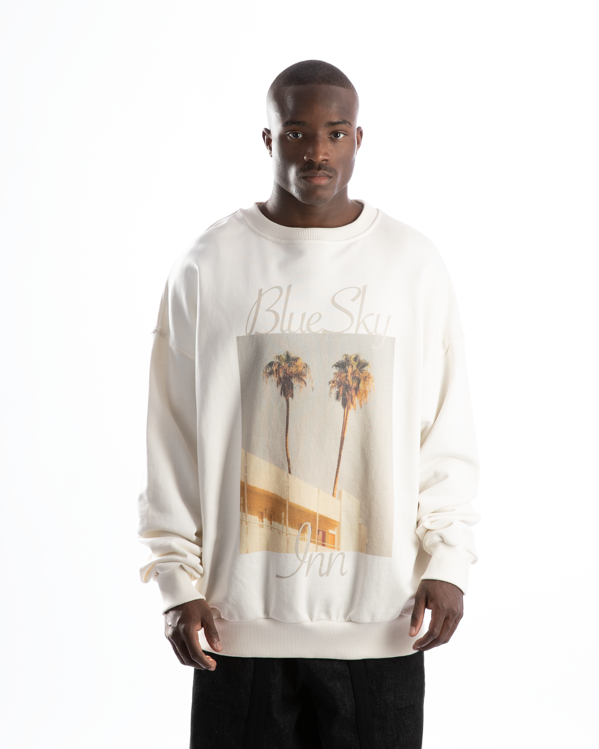 blue sky sweatshirt - BACKSTAGE - باك ستيج - BACKSTAGE باك ستيج your go-to destination for discovering the finest brands that cater to every taste and occasion in KSA and Middle East.