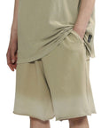 IZZUE - Spray distress shorts beige