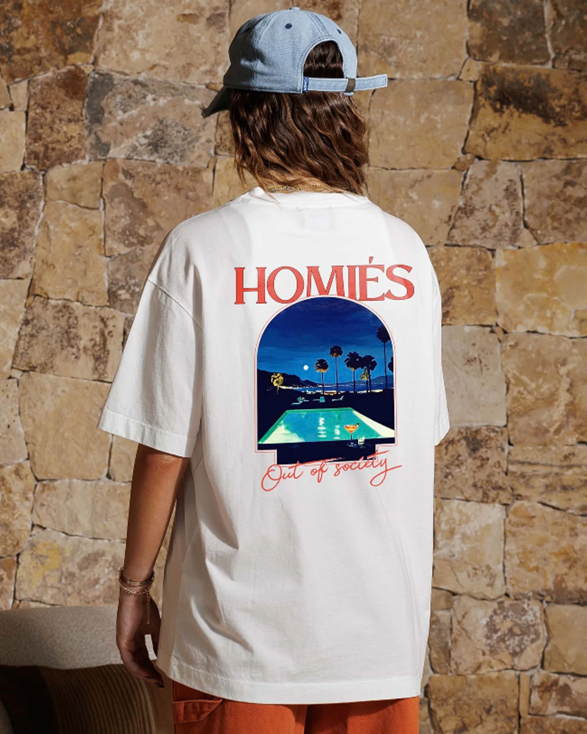 HOMIES MIDNIGHT REFLECTION T-SHIRT VINTAGE WHITE