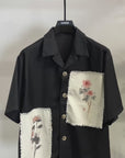 BACKSTAGE FLORAL PATCH CUBAN SHIRT